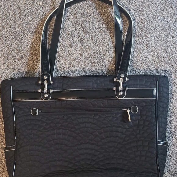 Vera Bradley quilted tote, clutch and wallet black - Picture 2 of 6